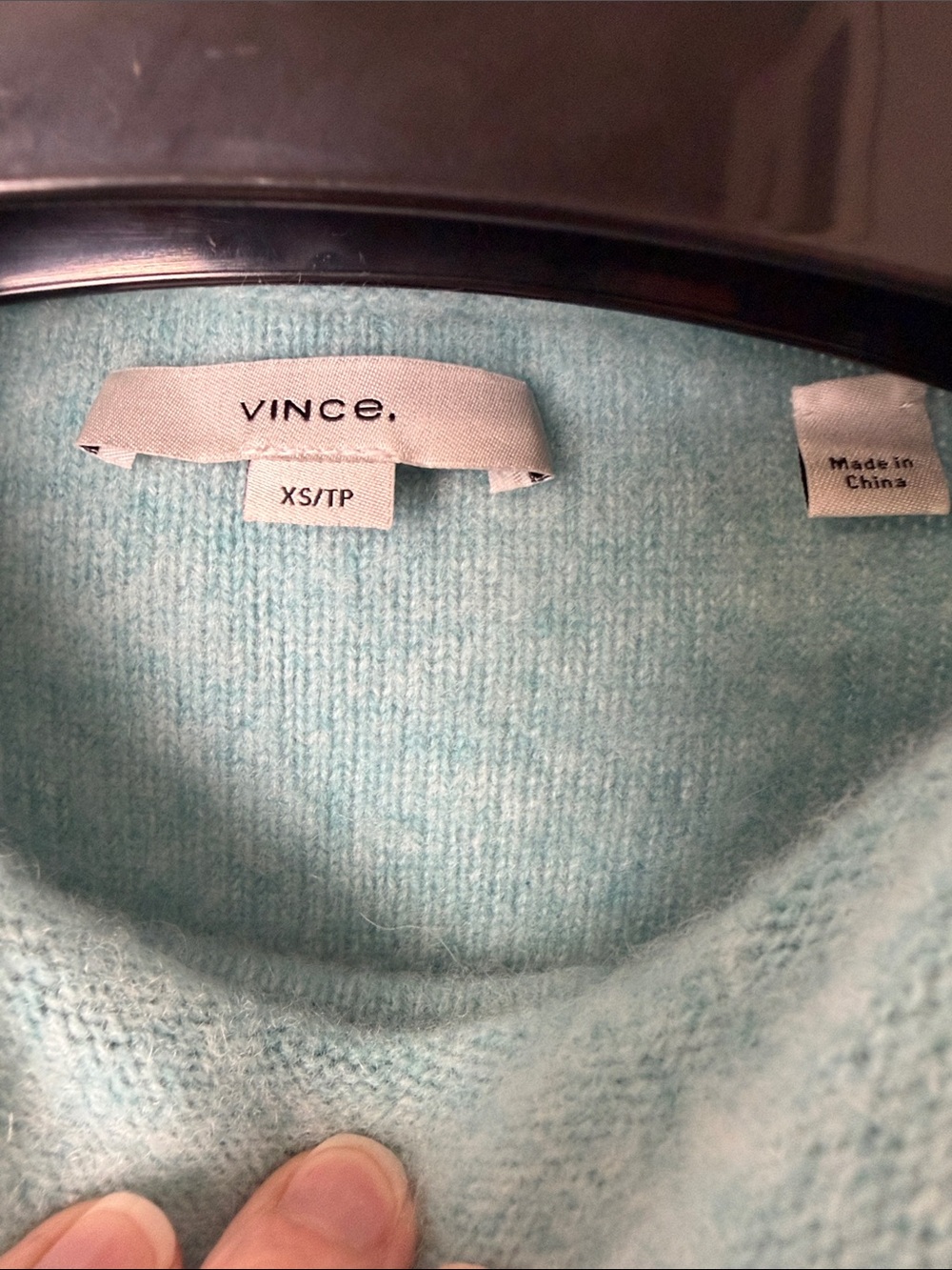 Vince Seafoam boiled cashmere mock Neck Sweater - Picture 2 of 4